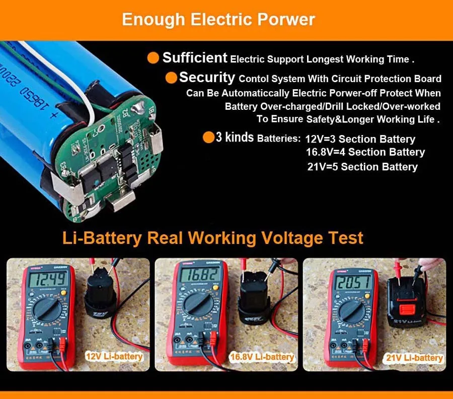 Cordless Lithium Battery Electric Drill-11
