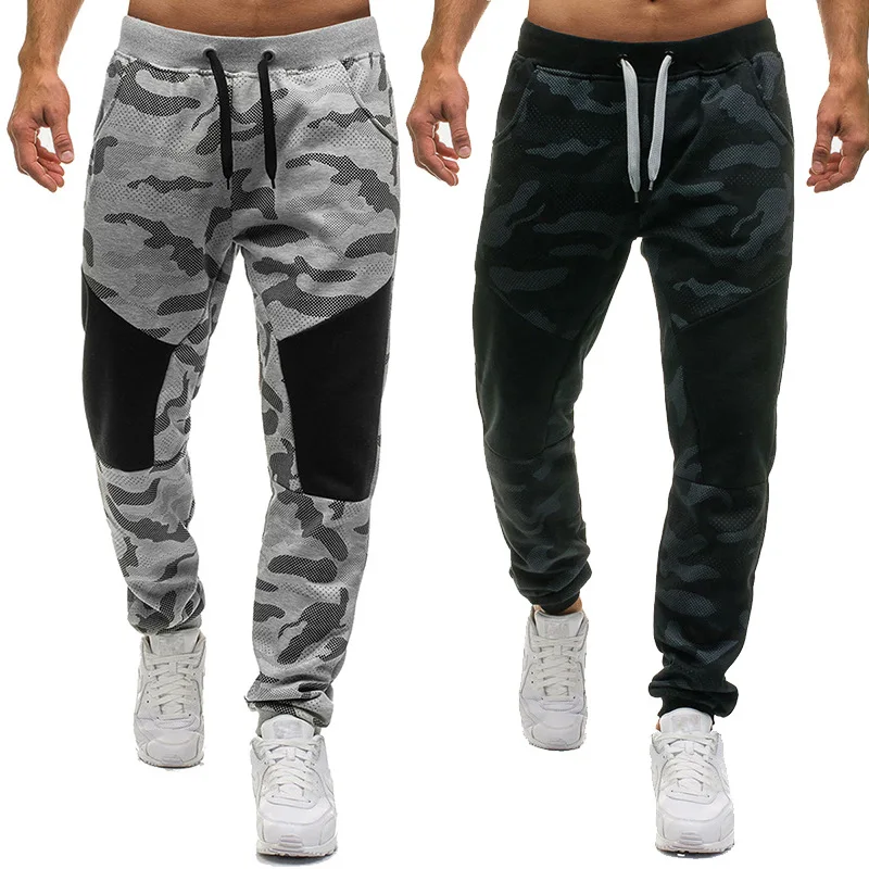 LOMAIYI جديد تمتد Sweatpants الرجال كامو بنطال رياضي الرجال السراويل التمويه ركض الذكور السراويل الترنك رجل عرق السراويل BM313