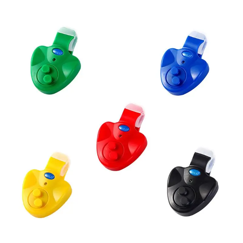 

4Pcs Electronic LED Light Fishing Bite Pull Sound Alarm Alert Bell Clip On Fishing Rod Outdoor Night Angling Accessory