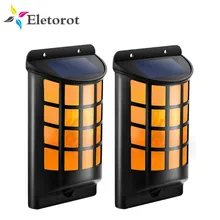 66 шт. светодиодный светильник с огненным пламенем, светильник на солнечной батарее, ландшафтный светильник, энергосберегающий настенный светильник на солнечной батарее для наружного сада