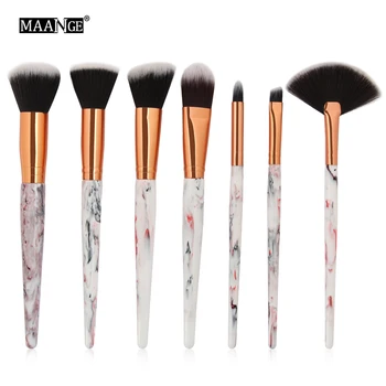

7Pcs/set Marble Texture Makeup Brushes Tool Kit Foundatin Powder Eye Shadow Contour Blush Cosmetic Marbling Fan Make Up Brush