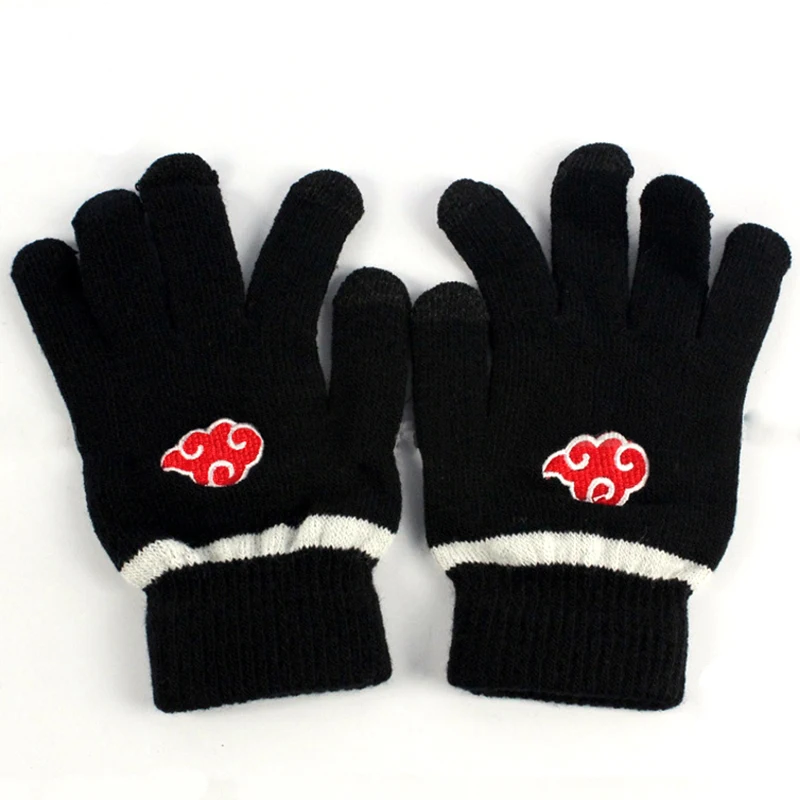 

Gloves Anime Naruto Attack On Titan Black Butler Death Note Full Finger Plush Knit Glove Mitten Cosplay Screen Touchable
