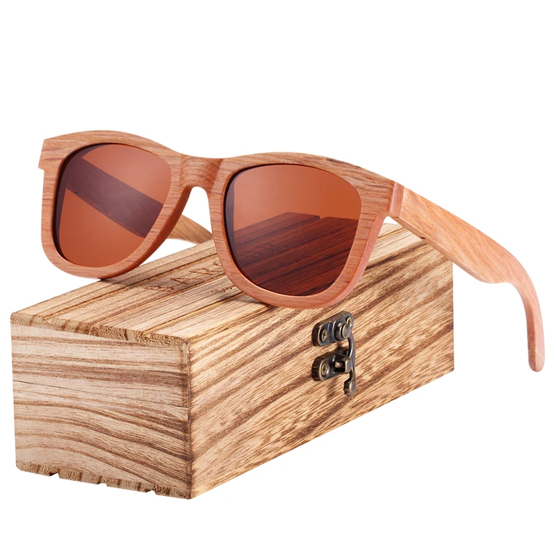 BARCUR Natural Wooden Sunglasses Men's Polarized Sunglasses