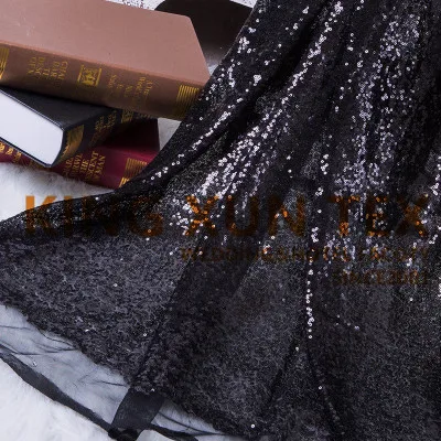 Дешевые цены блесток ткань для Скатерти События платье Свадебные украшения - Цвет: black