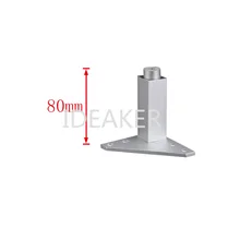 1 шт 80 мм алюминиевый сплав мебельные ножки регулируемые ноги Серебряные квадратные ножки шкаф диван ноги