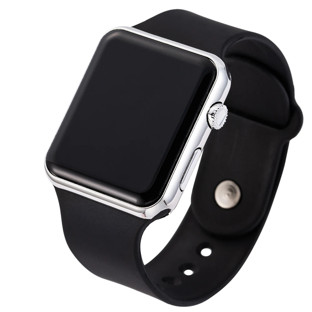 Men s LED Digital font b Watch b font Men Silicone Sport Electronic font b Watch