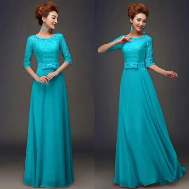 blue colour maxi dress
