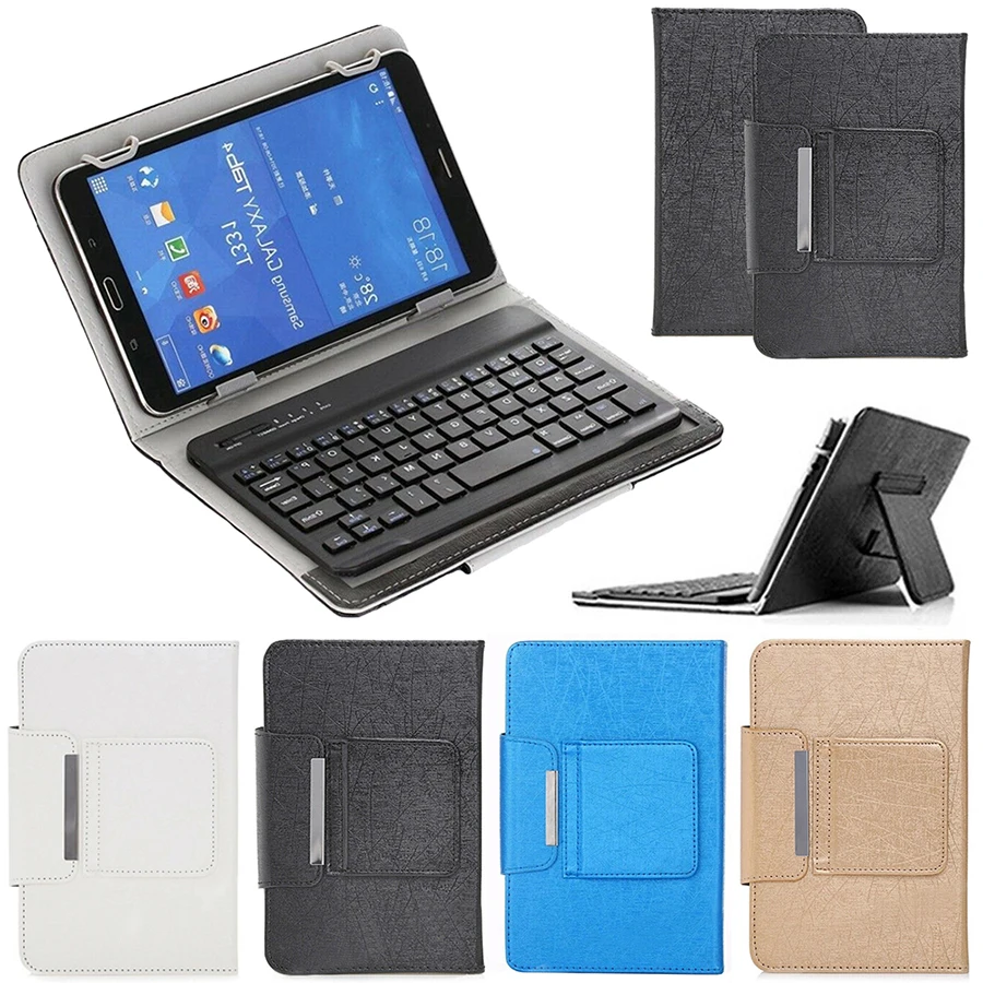 

7'' Universal Case Cover With Bluetooth Keyboard for 7 inch Tablet PC for Lenovo Samsung Tab 7.0 Amazon Fire HD 7 Keyboard Case