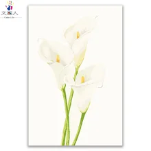 Раскраска по номерам цветы Калла лилии diy картины Рисование по номерам на холсте с цветами в рамке для декора гостиной