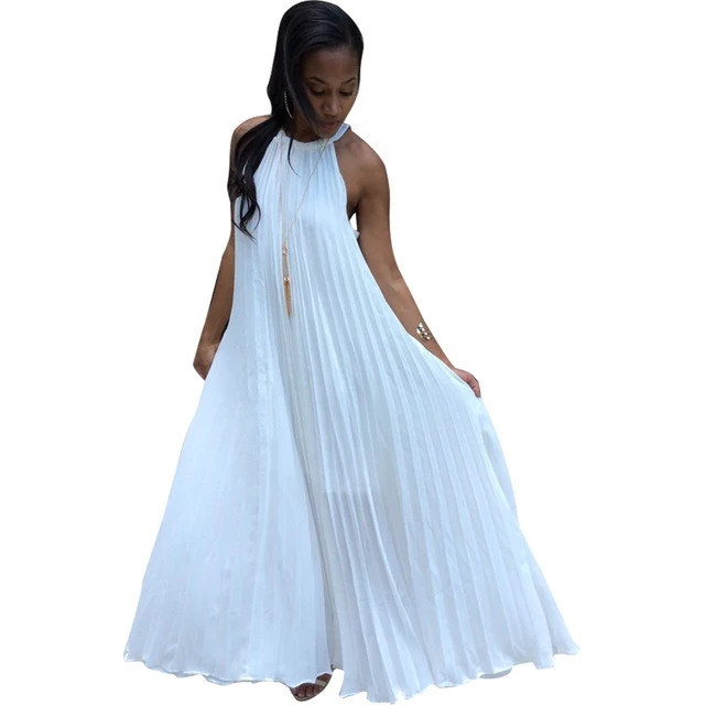 plus size accordion pleated dress