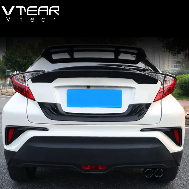 

For Vtera Toyota C-HR CHR accessories Car Rear back door Tailgate decoration panel trim Chromium Styling Exterior 2017 2018 2019