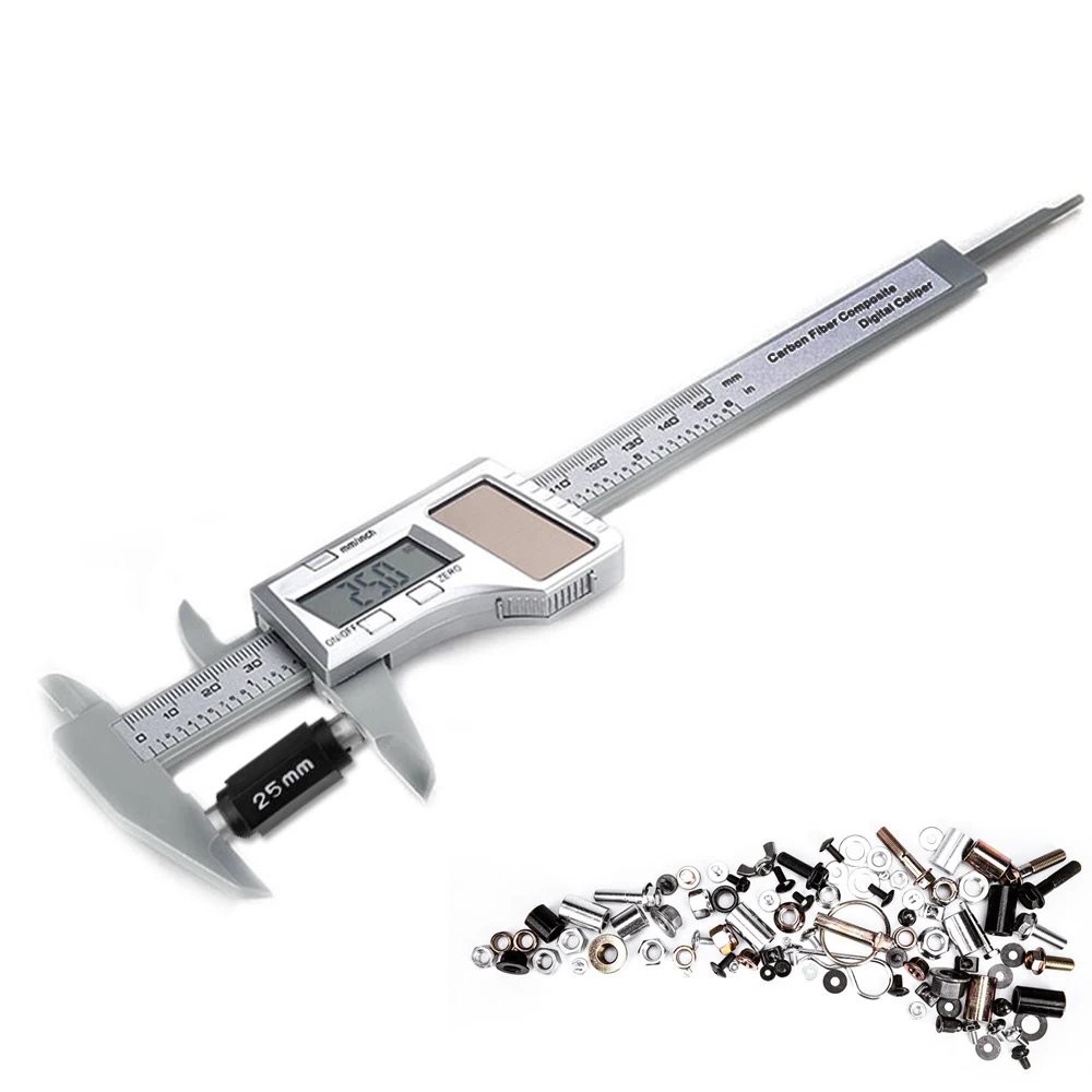 High Precision Electronic Caliper 6 Inch/150 Mm Carbon Fiber LCD