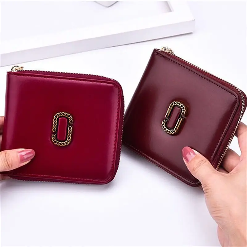 

Fashion Women Leather Zipper Wallet Fashion Lady Portable Multifunction Small Solid Multicolor Purse Hot Female Clutch Cart