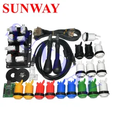 Контроллер USB 2 игроков Аркады DIY Kit JAMMA MAME Raspberry Pi DIY с 4/8 джойстик и Happ стиль кнопки