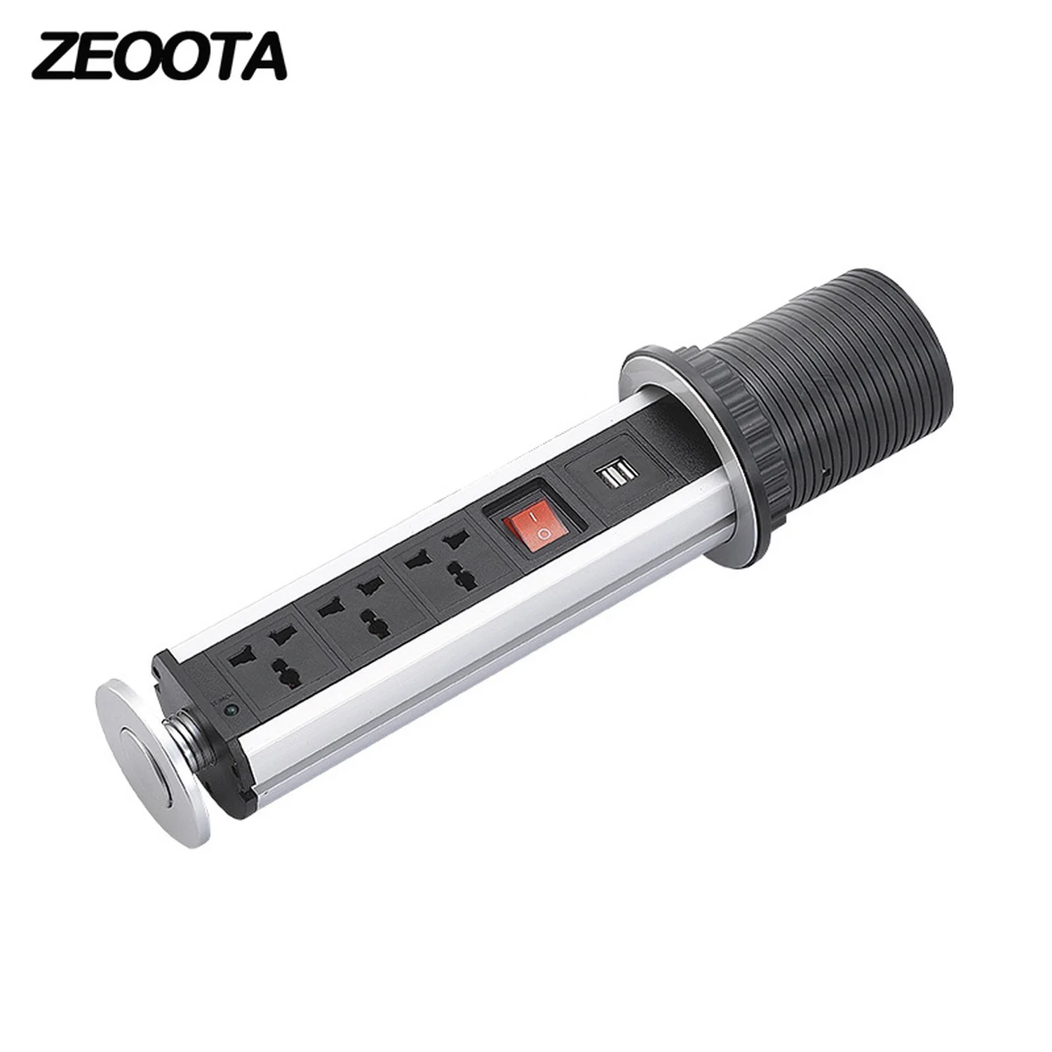 

Power Strip Tabletop Socket Table Socket Pop up Pull Power Socket with USB Charger Universal Plug Socket for Office Kitchen