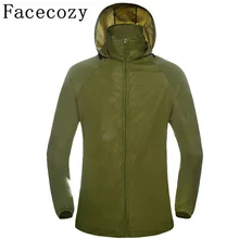 Facecozy, летние, уличные, устойчивые к ультрафиолетовому излучению, водонепроницаемые, походные и походные куртки, рубашка, с капюшоном, на молнии, дышащие, быстросохнущие, пальто для рыбалки