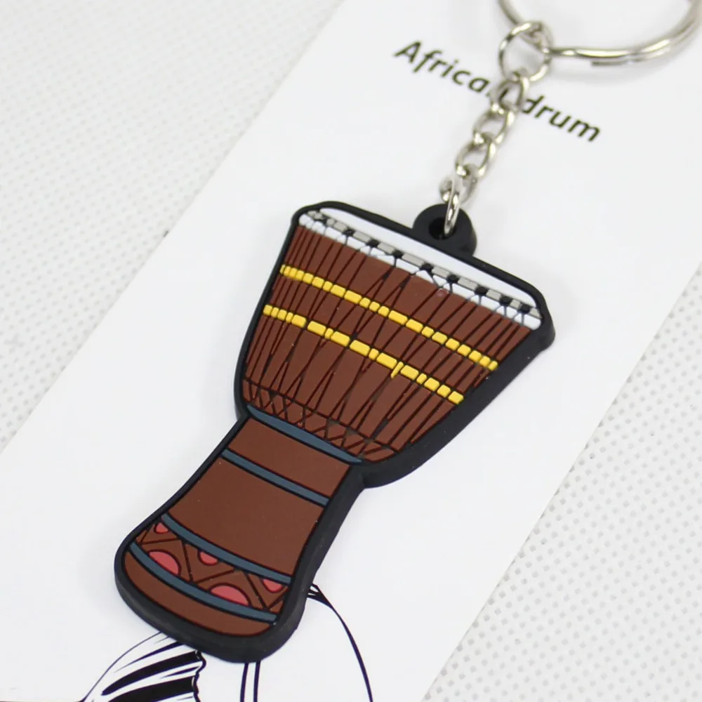 Djembe Keychain African Drum Keyring Key Chainchain necklacechain saw