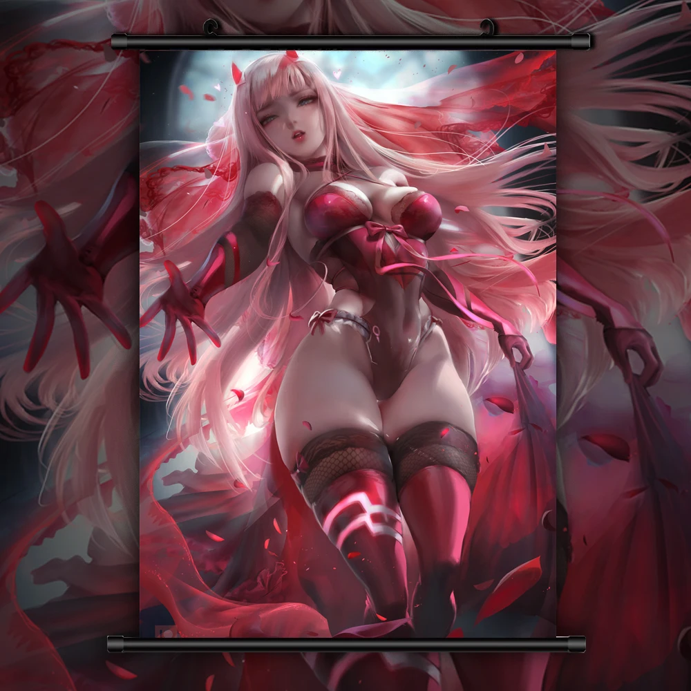 Милый аниме постер на стену манга Zero Two в FranXX 02|Рисование и каллиграфия| |