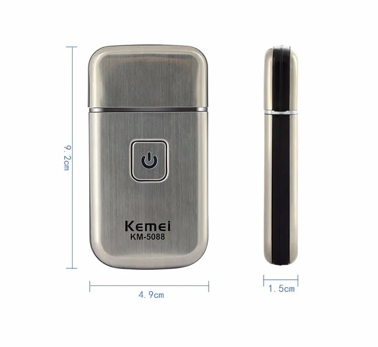 Современная портативная Мужская электрическая бритва navaja с зарядкой от USB, Беспроводная Бритва для бороды, бритва для путешествий, KM-5088