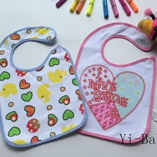 12 шт./компл. YB15011 любовь ланч-футболки для маленьких и взрослых нагрудники, Слюнявчики, одежда для детей из водонепроницаемого материала на основе хлопка для детей