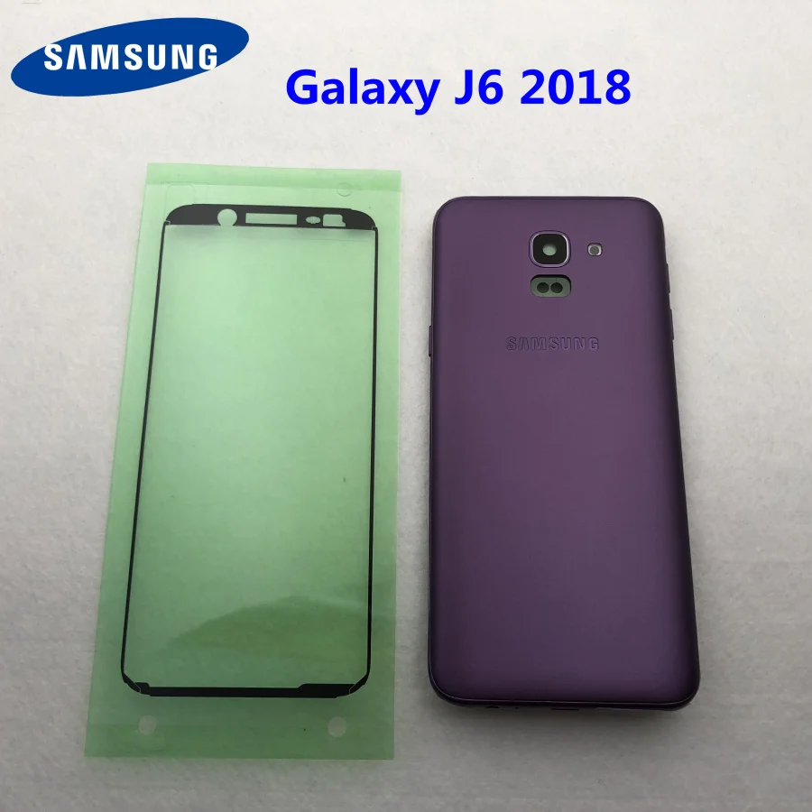 Задняя крышка батарейного отсека для Samsung Galaxy J6 2018 J600 J600F задняя средняя рамка