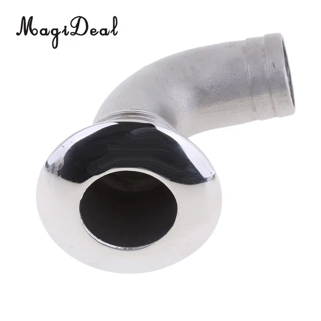 MagiDeal 25mm 316 Stainless Steel Boat Deck Drain Scupper 90 Degree Water Sports Rowing Boats for Kayak Canoe Rafting Boating