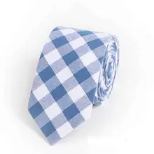 Mantieqingway хлопок узкий Галстуки для Для мужчин Классические Клетчатый узор галстук Gravatas тонкий праздничная одежда Бизнес галстук для свадьбы Tie