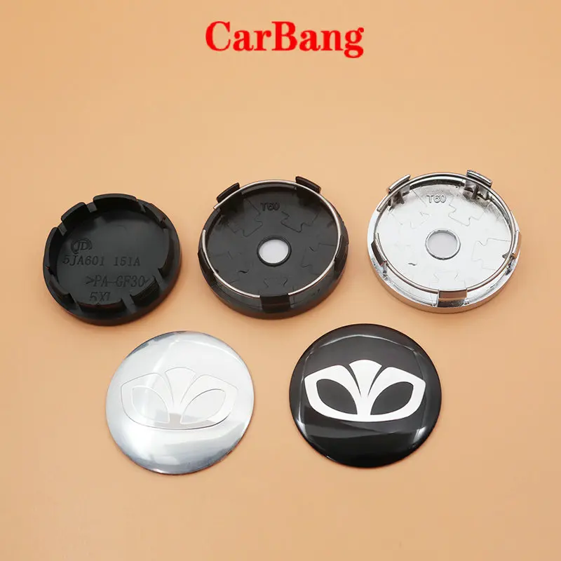 

4pcs 56mm 60mm Hot sale Daewoo Car logo Wheel Center Cap rim Badge dust-proof covers Creative emblem decoration sticker