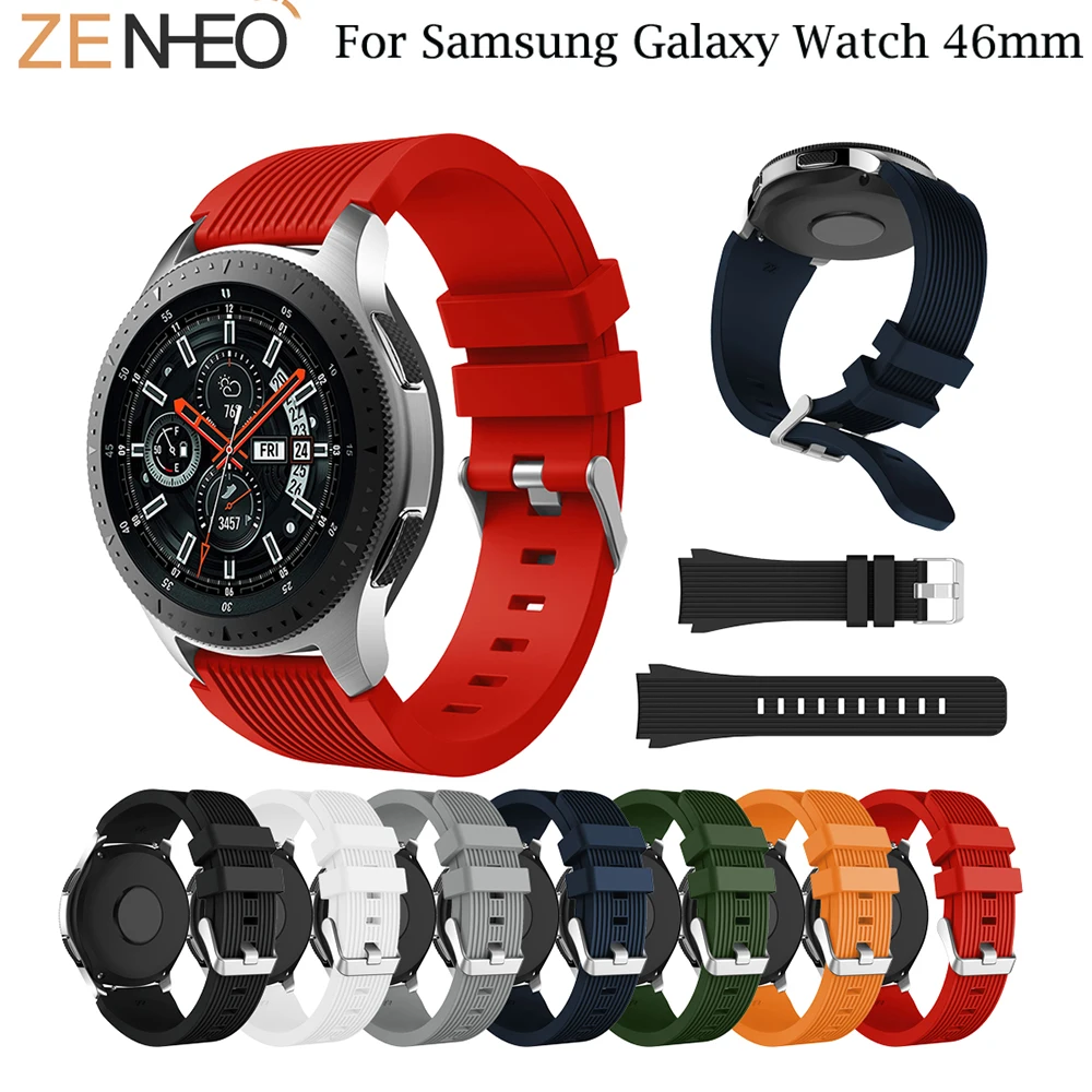 Силиконовый спортивный ремешок для часов Gear S3 Classic/ Frontier 22 мм Samsung Galaxy 46 сменный