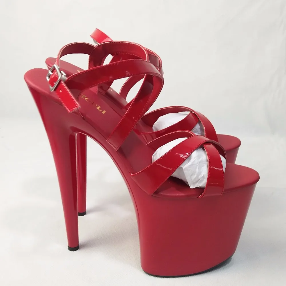 8 inch high heel shoes sexy for women pole dancing strappy sandals 20cm clubbing high heels Dance Shoes
