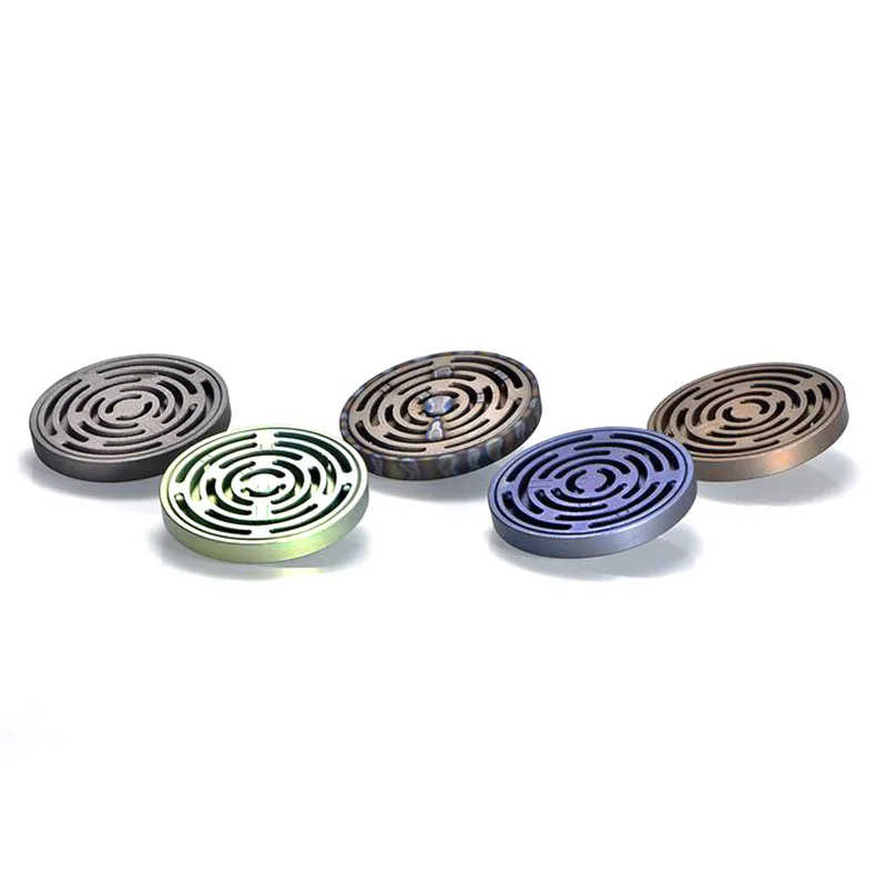 1PC Titanium Alloy 2 in 1 Maze Noise Gyro Decompression Toy EDC Combination Maze Fingertip Gyro Toys Office Desktop Decoration