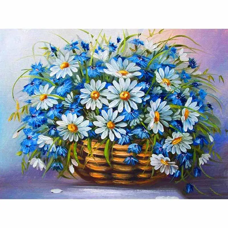 

Full Square/Round Drill 5D DIY Diamond Painting "Blue daisy" 3D Diamond Embroidery Cross Stitch Mosaic Rhinestone Paintings Gift