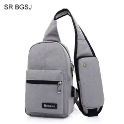 Бесплатная доставка (USB зарядка Интерфейс) Для мужчин Для женщин сумка для ношения на груди сумка мужской талии наплечная сумка-портфель USB