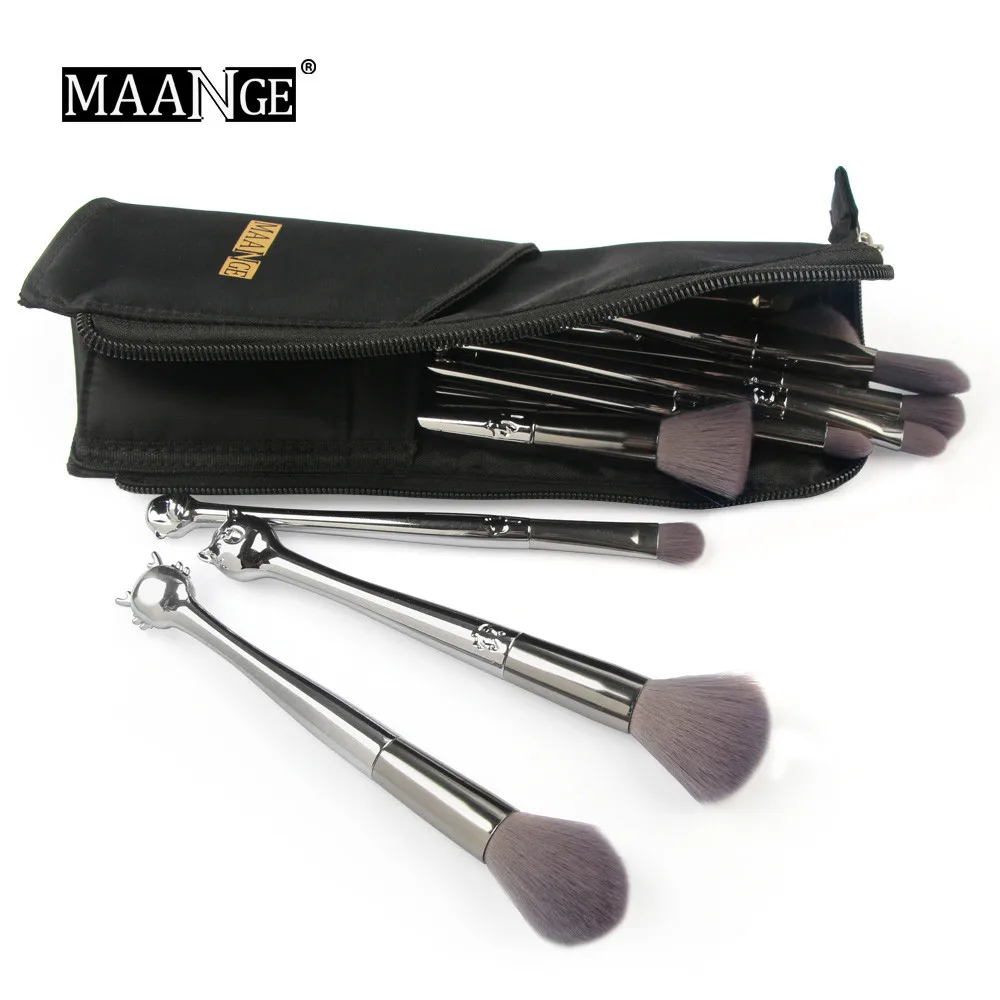 

12PCS Plating Foundation Cosmetic Eyebrow Eyeshadow Brush Makeup Brush Sets Pennelli Make Up Occhi Blending Beauty Make Up Brush