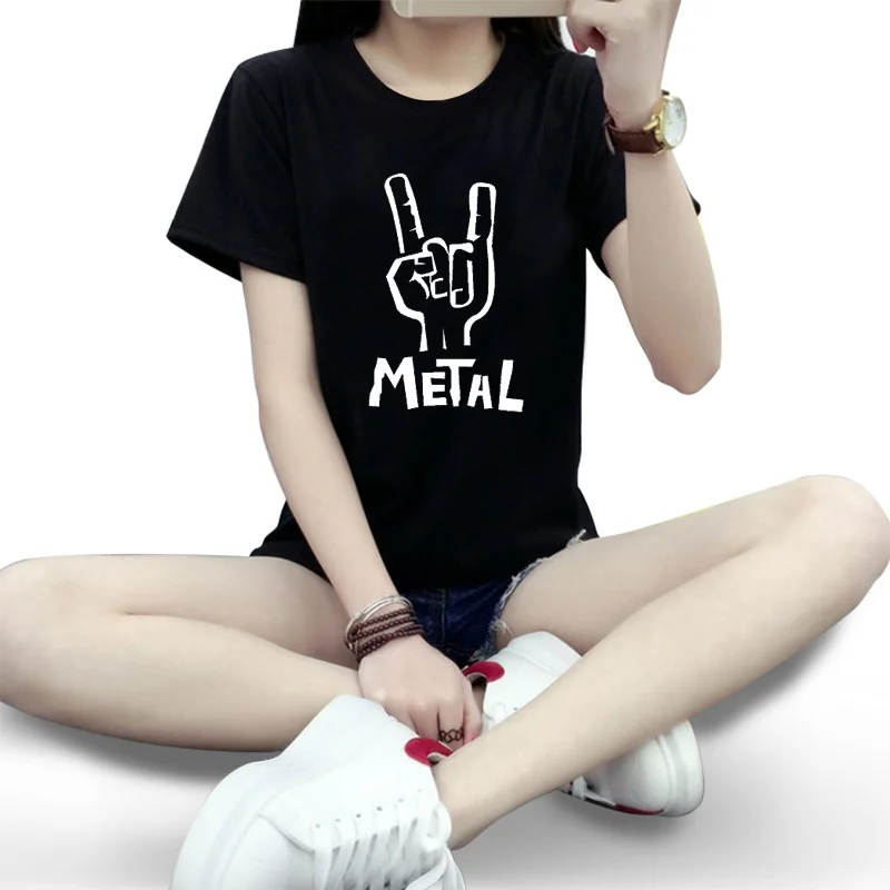 

2019 new summer fashion Women's short Love You METAL Printed T Shirt The Cheap Tops Tee Free Shipping Various color selection