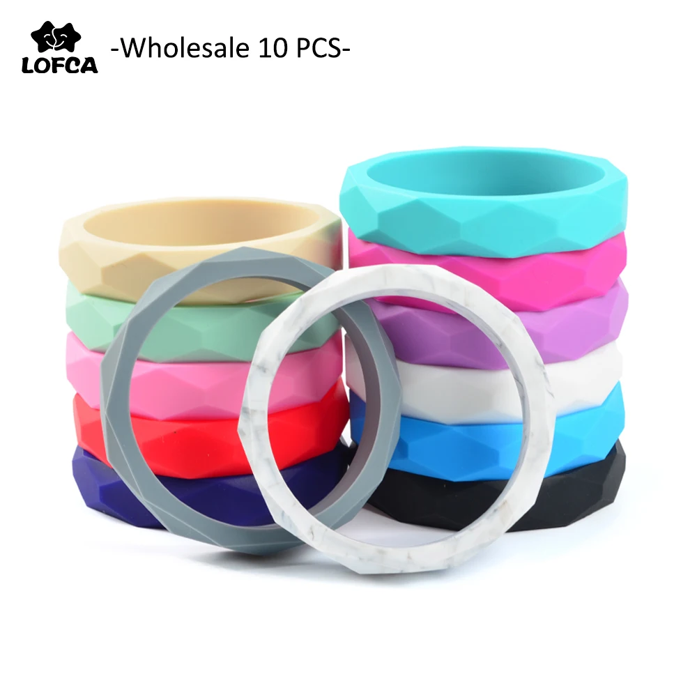 Wholesale 10pcs/lot Silicone Baby Teething Bracelet 16 colors Fashion