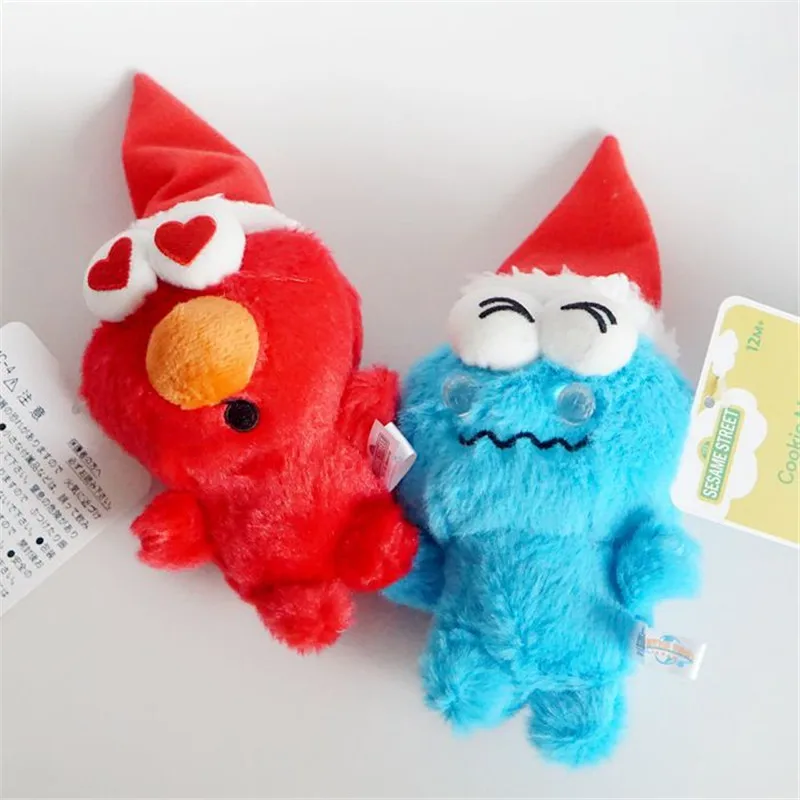 new 1pc Cute Christmas Sesame Street Elmo Plush toys Cartoon Soft Stuffed Animals Plush Toys Dolls Bag Pendant Christmas gift 01