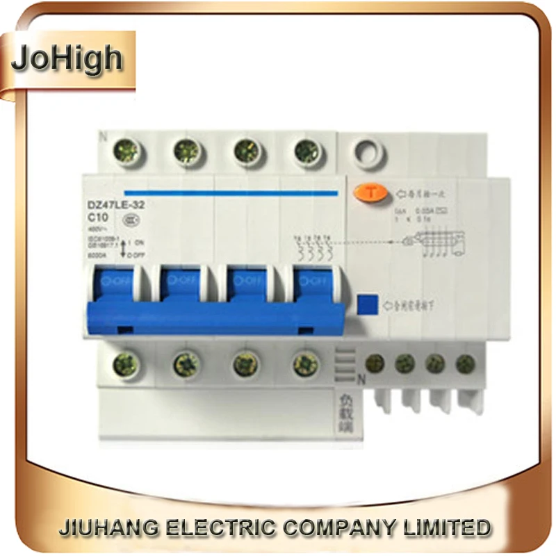 phase four wire electric shock switch DZ47LE 63 4P32A63A leakage