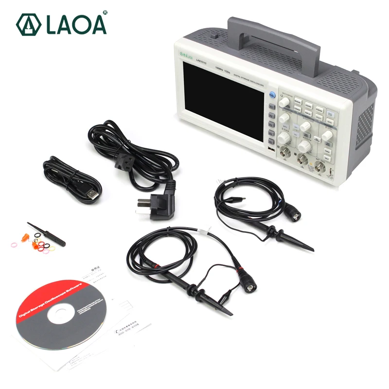 

LAOA 50M /100M Oscilloscope 2 Channels Electronic Measuring Instruments Oscilloscopes Logic Analyzer With 1G Sampling Rate
