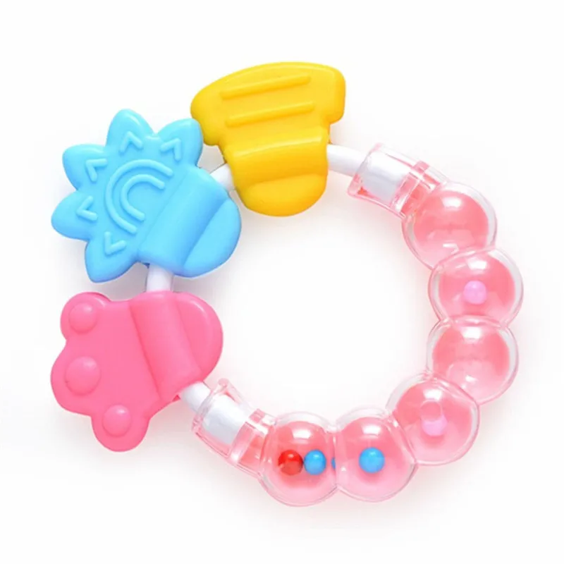 

Handbell Jingle Cartoon Infant Toy 1 PC Cartoon Baby Rattle Teether Toys for Baby 0-12 Month Newborn Development Educational