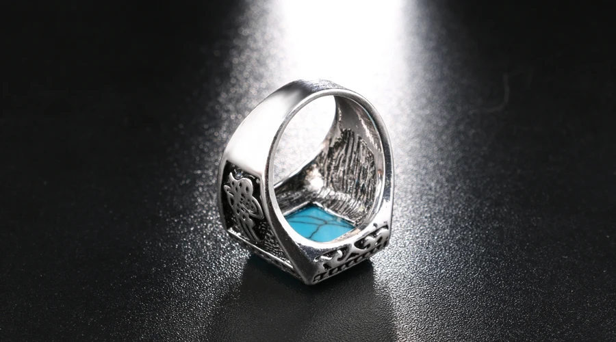 Модное кольцо в стиле панк из смолы серебряного цвета, винтажное ювелирное черное кольцо на палец для мужчин Aneis, Размер 7-10