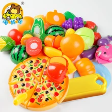 Набор из 24 штук, новые яркие детские игрушки для кухни пиццы для овощей, фруктов и пищевых продуктов ролевая игра Обучающие Развивающие, безопасные Пластик подарки для детей