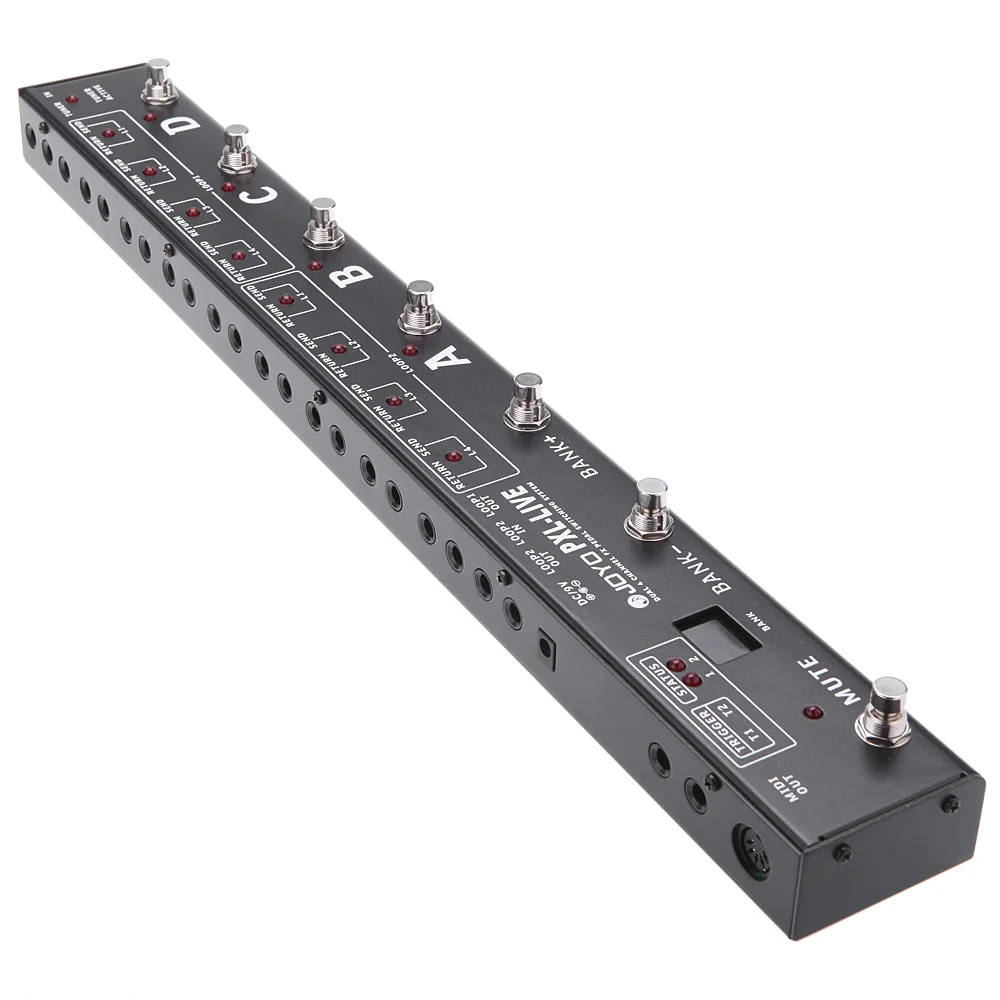 

Joyo PXL-LIVE Programable Pedal Controller8 Loop Channel Dural 4 Channel FX 2 Programmable Triggers Buffered Bypass