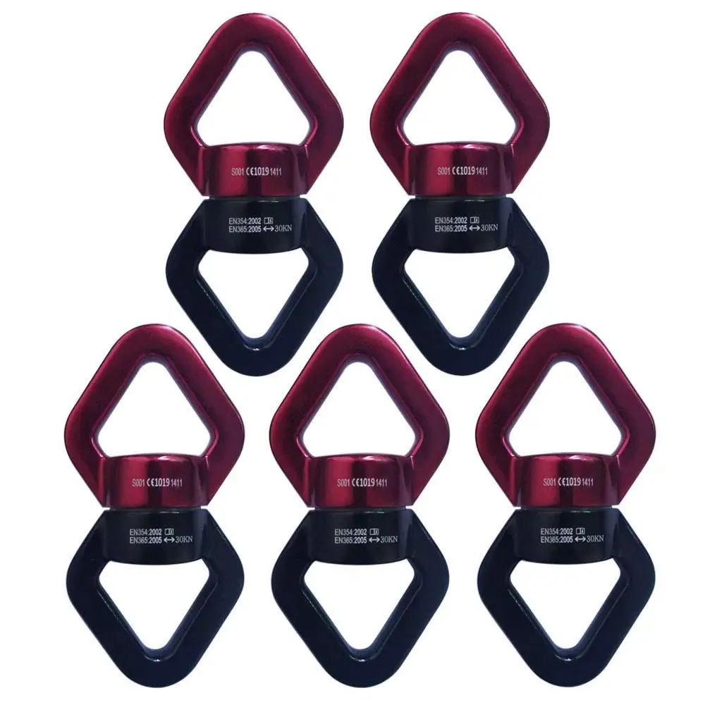 

5Pcs Swing Swivel 30KN for Aerial Silks Dance,Children's Pod Swing Hanging Hammock, Climbing Rotational Device Hanging Spinner