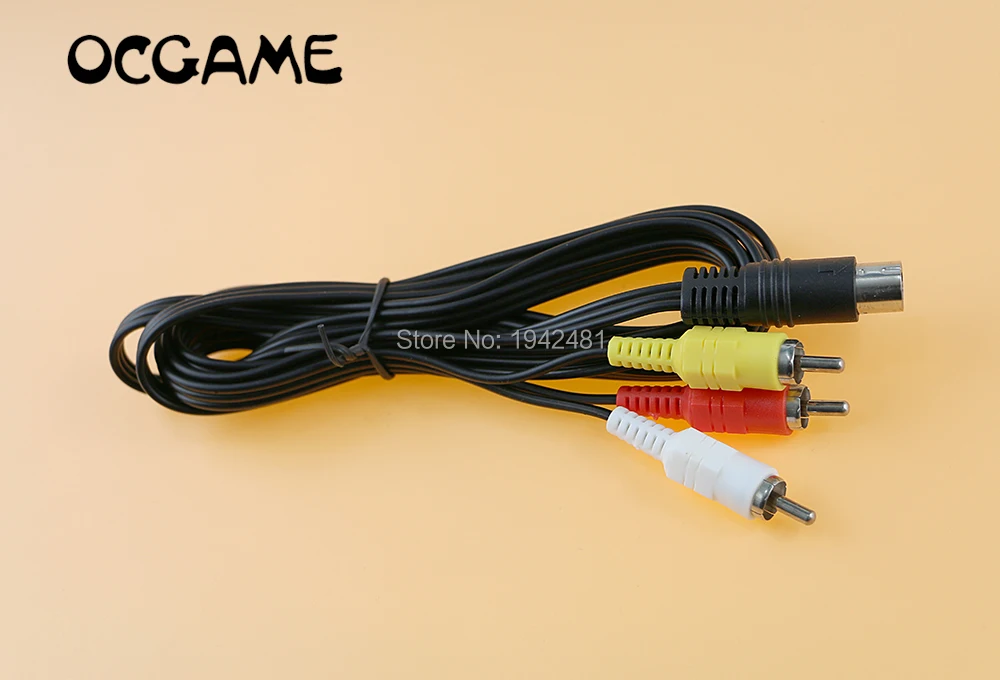 1PCS 1.8m Nickle Plated Stereo AV Leads Audio Video RCA Composite Cable for Sega Saturn System console | Электроника