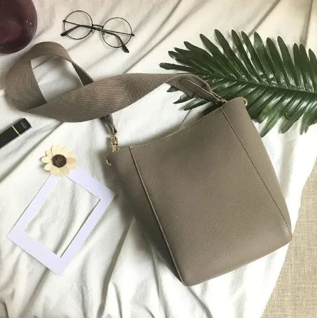 Crowsdale женская сумка, кожаная сумка-мешок, натуральная кожа, сумка для покупок, высокое качество, элегантная женская новая сумка на плечо, большая ВМЕСТИТЕЛЬНОСТЬ - Цвет: gray