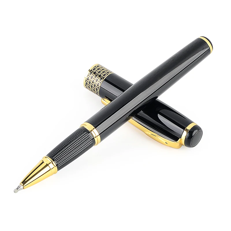 Luxury Brand Metal Business Pen High Quality Black Gold Ballpoint Pens for School Office Writing Gift Stationery
