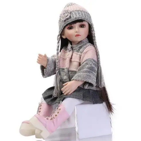 

45CM AMERICAN PRINCESS bjd dolls for girls full vinyl body joint doll girl bonecas baby alive