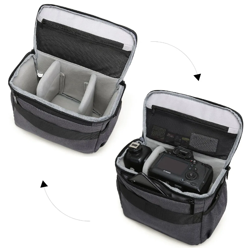 BAGSMART Waterproof Camera Case Bag for Canon Digital SLR / DSLR Compact Camera Messenger Shoulder Bag Camera Case To Travel