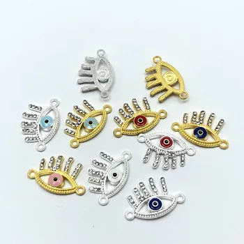

10pcs 13*20mm charm Turkish cross-eye eyes DIY handmade necklace bracelet jewelry jewelry connector